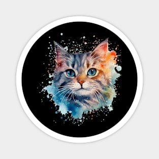 Watercolor cat Magnet